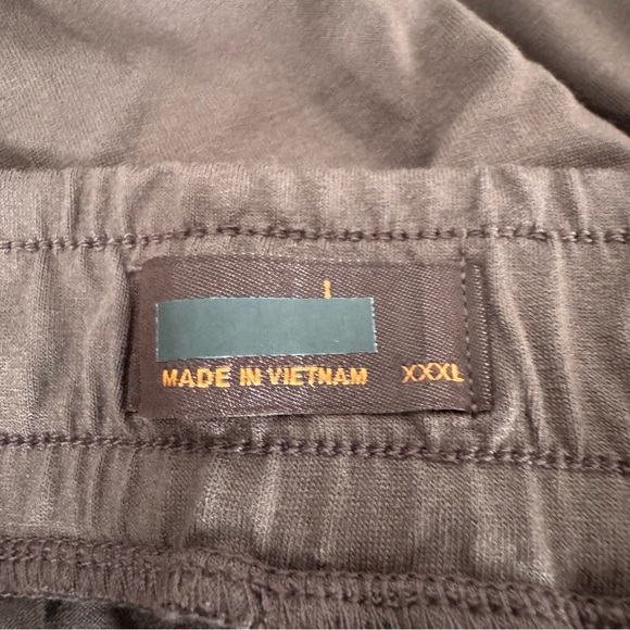 Nuuds‎ PJ Pajama Pants Sleep Lounge Soft Knit Dark Brown Tie Waist Pull On Rayon - Picture 7 of 7